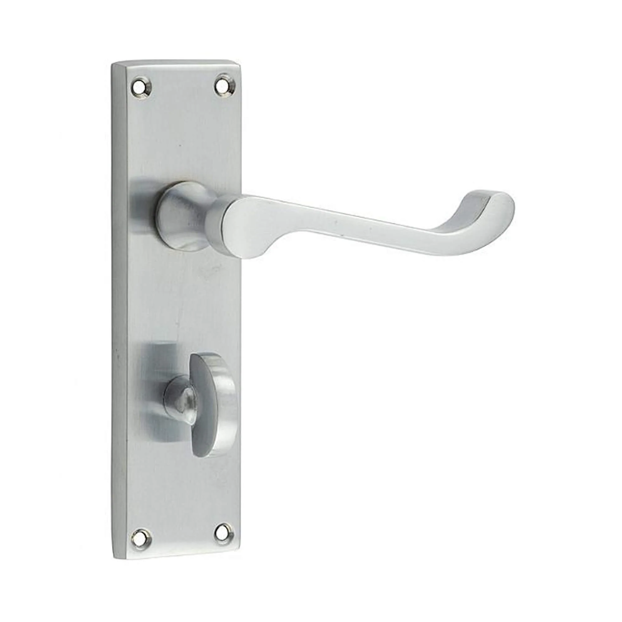 Contract Satin Chrome Scroll Backplate Handle - Image 4