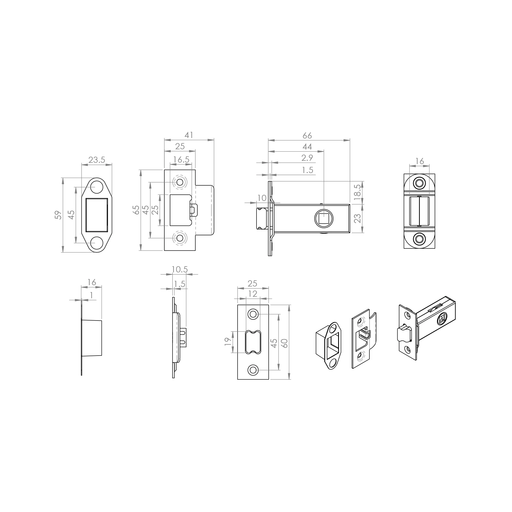 Heavy Duty Double Sprung Door Latch - Image 4
