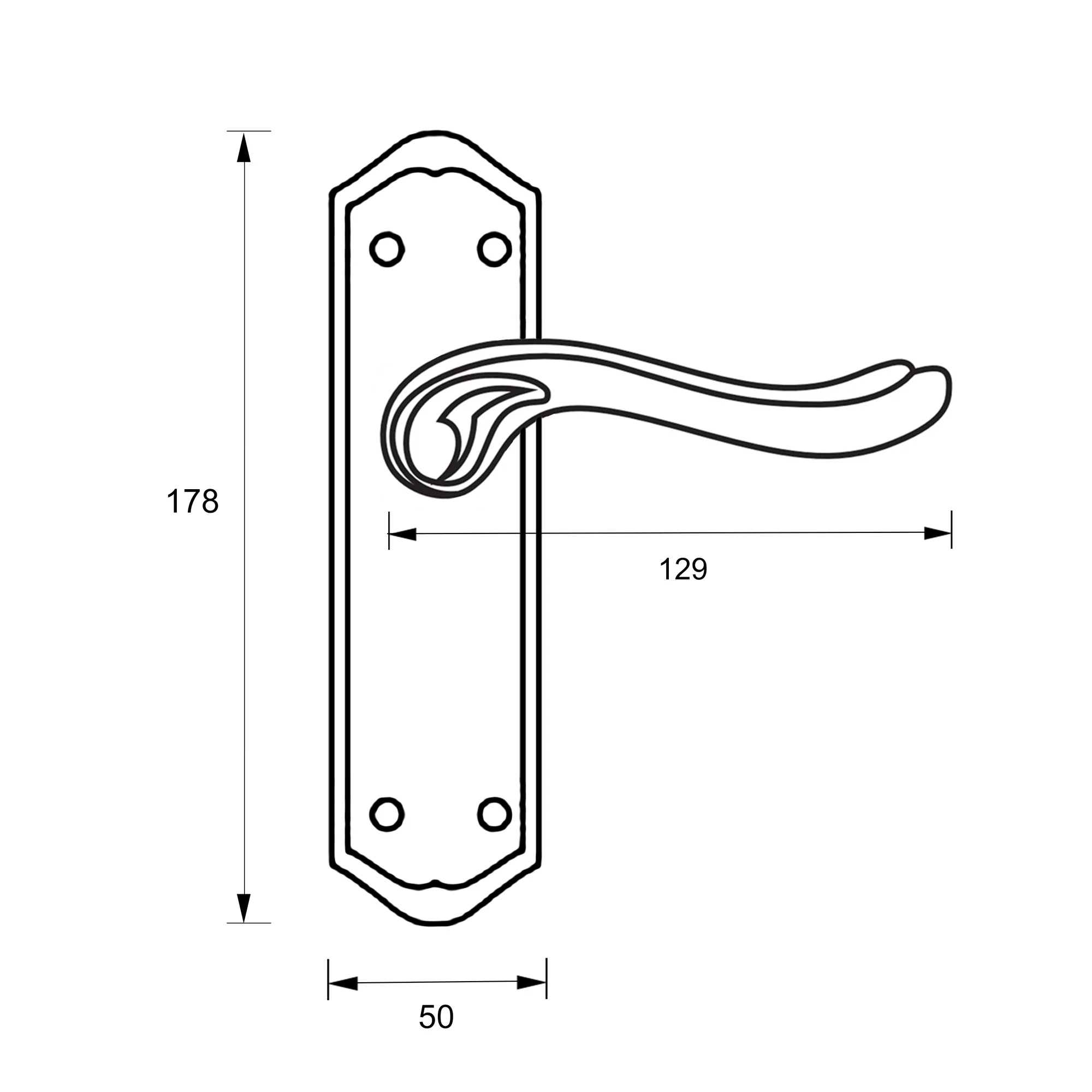Monet PVD Brass Backplate Handle - Image 4