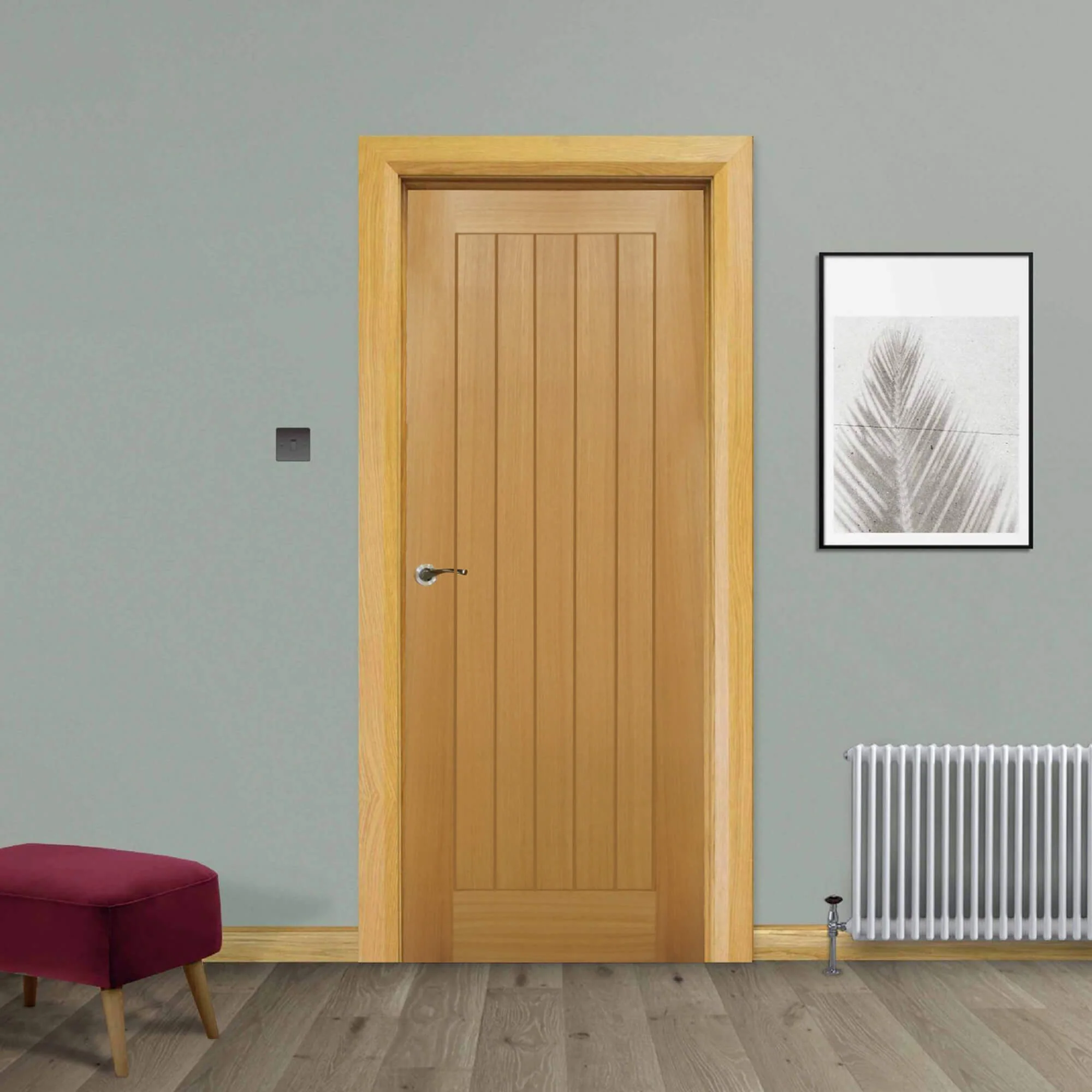 Panama White Oak FD30 Fire Door(44mm) - Image 5