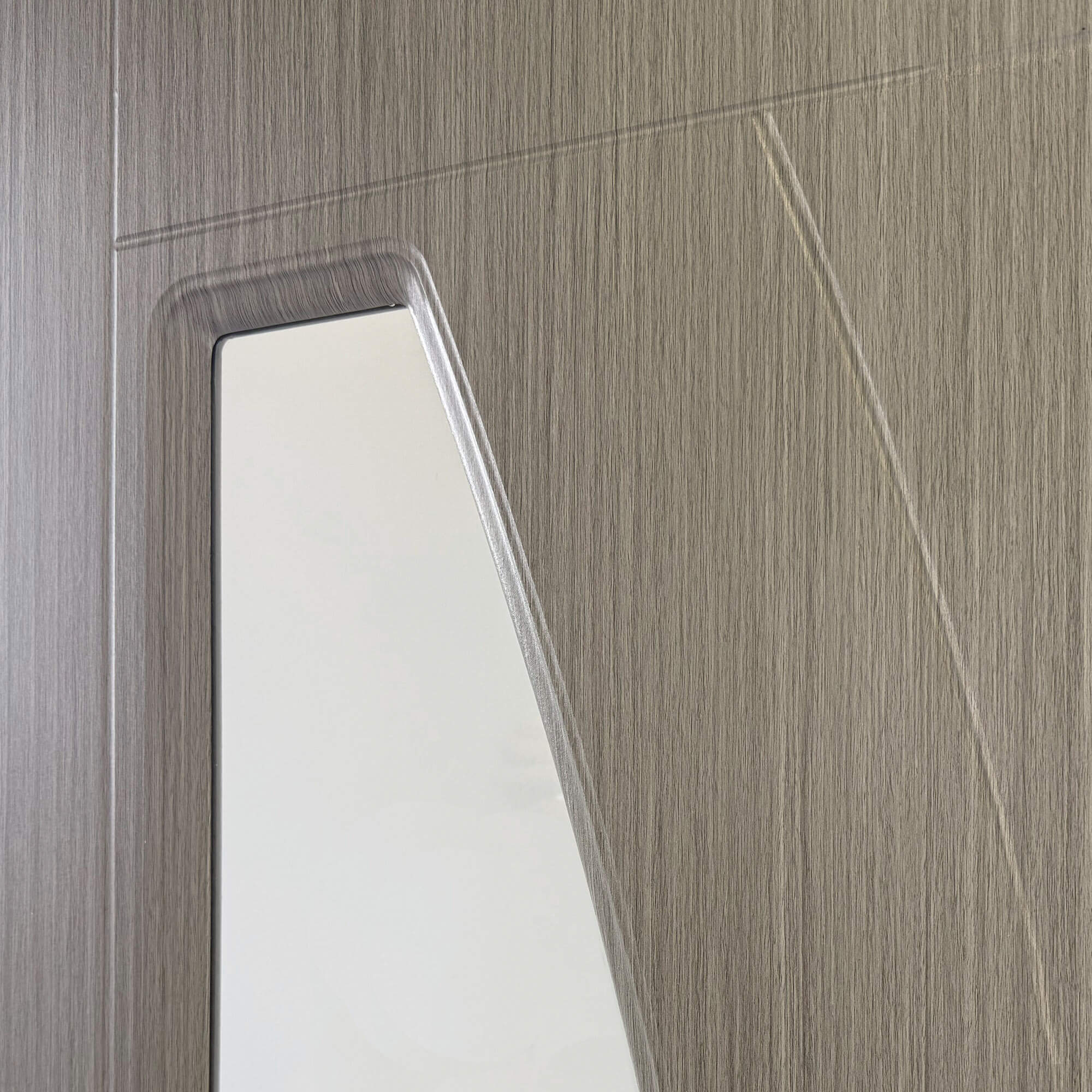 Salerno Nova Grey 1 Lite Pre-Glazed Laminate Door (35mm) - Image 3
